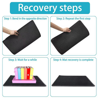 Double Layer Waterproof Cat Litter Mat – Non-Slip