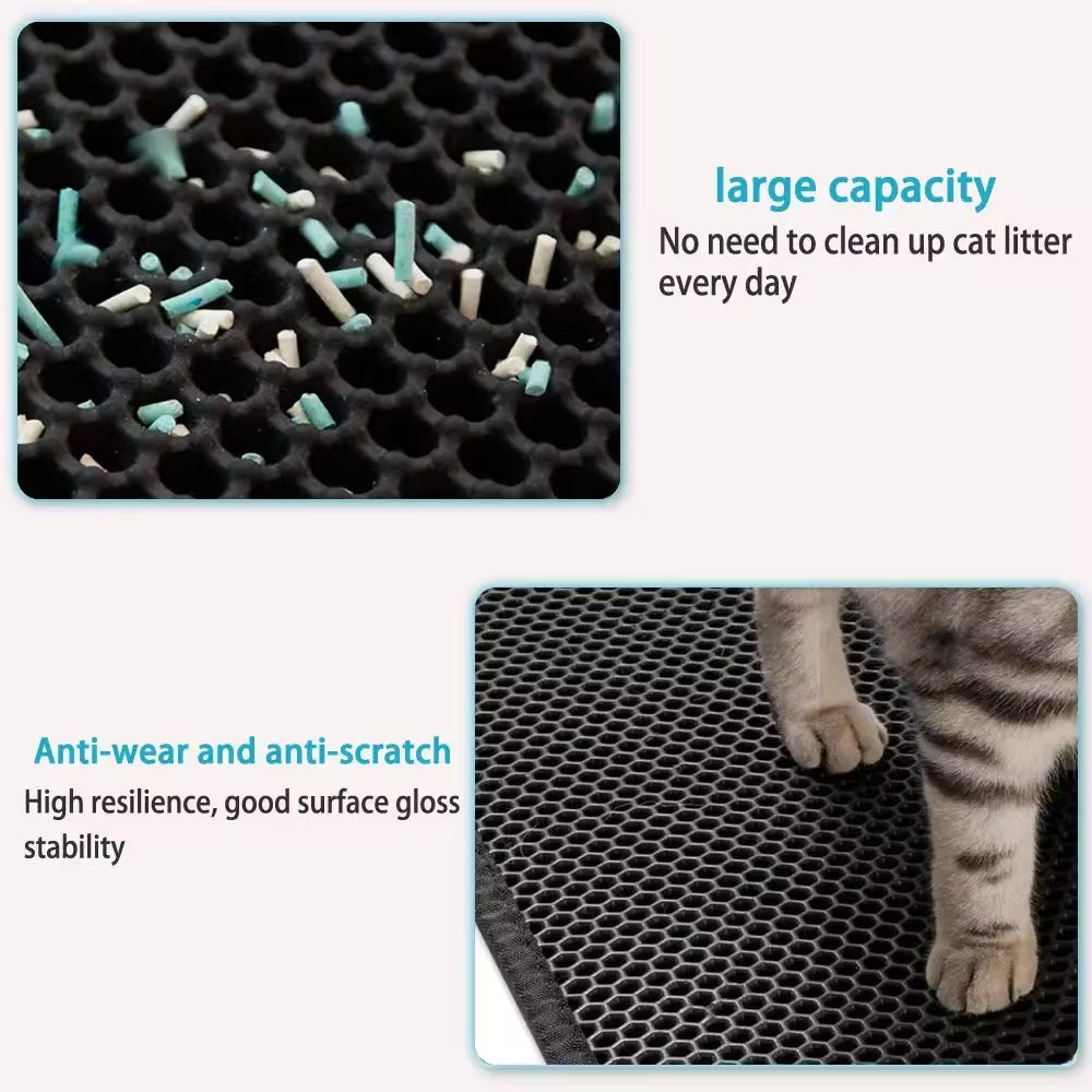Double Layer Waterproof Cat Litter Mat – Non-Slip