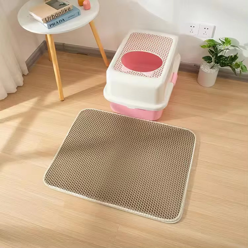 Double Layer Waterproof Cat Litter Mat – Non-Slip