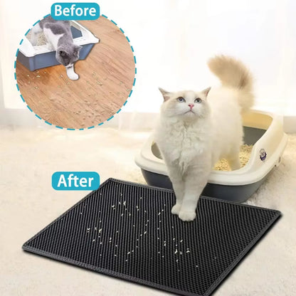 Double Layer Waterproof Cat Litter Mat – Non-Slip