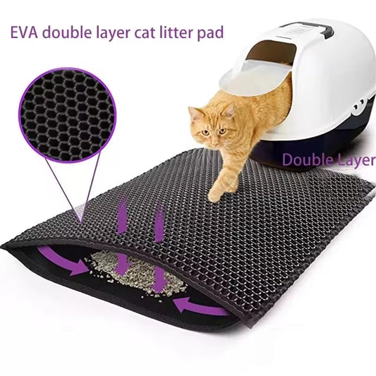 Double Layer Waterproof Cat Litter Mat – Non-Slip
