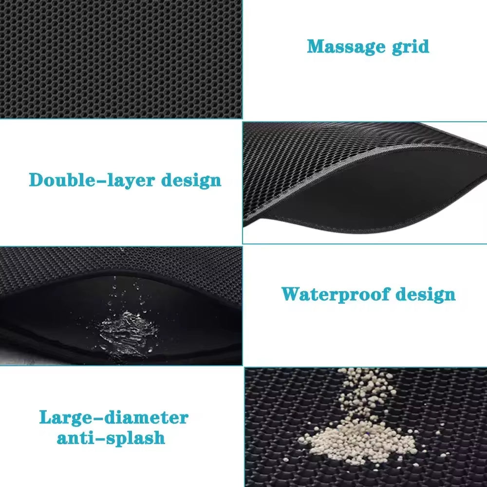 Double Layer Waterproof Cat Litter Mat – Non-Slip